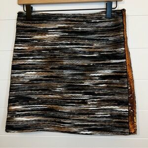 SABINE Stylish Striped Mini Women's Skirt Soft Sequins Boho Western Chic